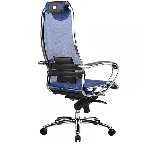 Кресло Метта Samurai S-1.04 MPES синий, сетчатая ткань