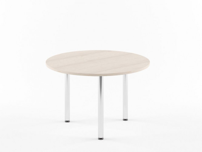 Конференц -  стол круглый XRT 120 Бук Тиара/Алюминий 1200хх750 XTEN