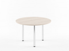 Конференц -  стол круглый XRT 120 Бук Тиара/Алюминий 1200хх750 XTEN