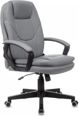 Кресло руководителя Бюрократ CH-868N серый эко.кожа крестов. пластик