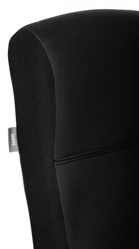 Кресло руководителя Бюрократ DOMINUS черный эко.кожа крестов. металл