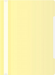 Папка-скоросшиватель Бюрократ Pastel -PSLPAST/YEL A4 прозрач.верх.лист пластик желтый 0.14/0.18