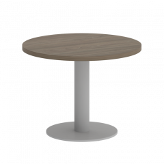 Home Office Стол журнальный круглый VR.SP-5-60.1G Вяз/Серый металл 600*600*450