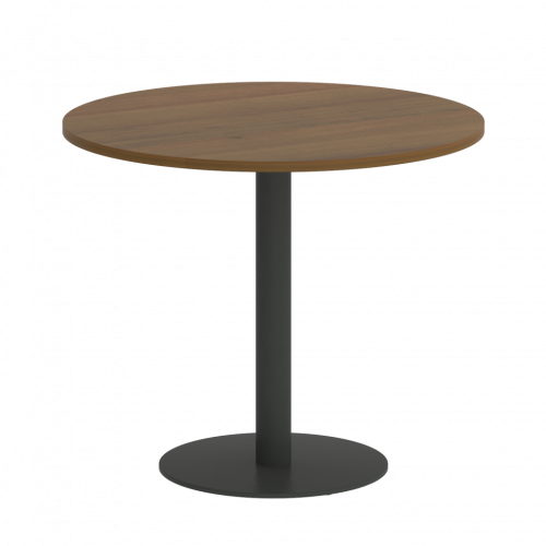 Home Office Стол круглый VR.SP-5-90.1 Орех/Антрацит металл 900*900*750