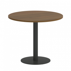 Home Office Стол круглый VR.SP-5-90.1 Орех/Антрацит металл 900*900*750