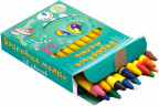 Восковые мелки Silwerhof Монстрики круглые 18цв. дл.89ммд.8мм картон.кор./европод.