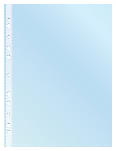 Папка-вкладыш Бюрократ Премиум -013ЬLUE синий глянцевые А4+ 30мкм (упак.:50шт)