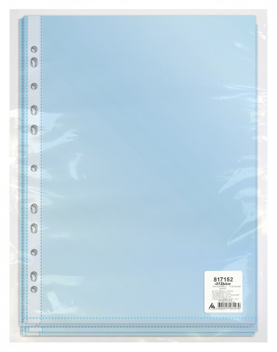 Папка-вкладыш Бюрократ Премиум -013ЬLUE синий глянцевые А4+ 30мкм (упак.:50шт)