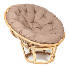 Кресло &quot;PAPASAN ECO&quot;  P115-1/SP STD / c подушкой, ремешками /, Natural (натуральный), экошерсть Коричневый, 1811-5