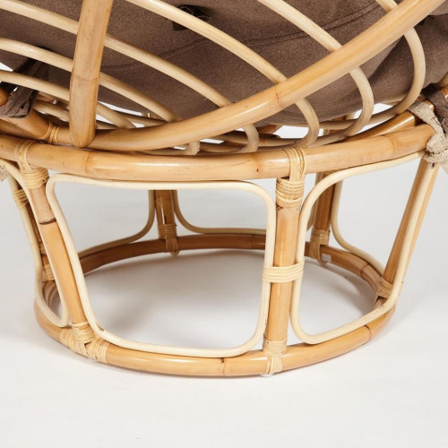 Кресло "PAPASAN ECO"  P115-1/SP STD / c подушкой, ремешками /, Natural (натуральный), экошерсть Коричневый, 1811-5
