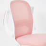 Кресло Happy white, ткань, розовый