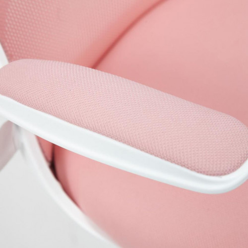 Кресло Happy white, ткань, розовый
