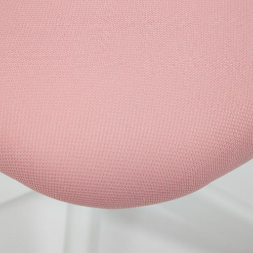 Кресло Happy white, ткань, розовый