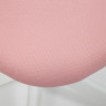 Кресло Happy white, ткань, розовый