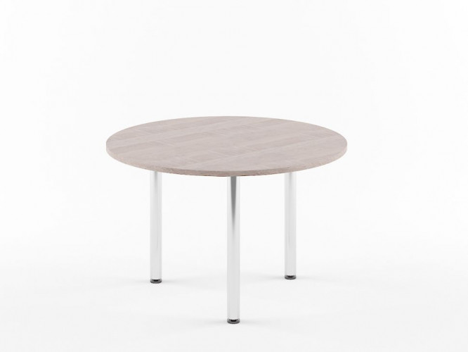 Конференц -  стол круглый XRT 120 Дуб Сонома/Алюминий 1200х750 XTEN