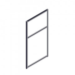 Секция комбинированной перегородки RP115SL60 Серый/Зеленый С 30 600х22х1115