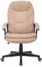 Кресло руководителя Бюрократ CH-868N бежевый Or-14 эко.кожа крестов. пластик