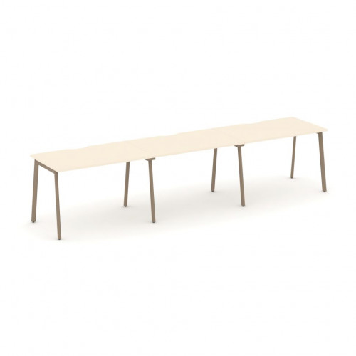 Estetica Рабочая станция на 3 места ES.RS-3.2-VP Сатин/Латте металл 3540*730*750