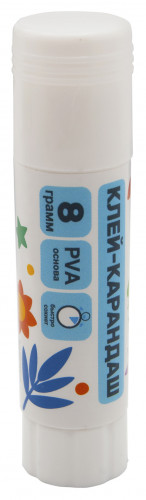 Клей-карандаш Silwerhof 8гр ПВА термоусадочная упаковка Веселые друзья