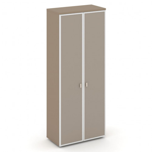 Estetica Шкаф высокий широкий (2 высок. фасада стекло лакобель в раме) ES.ST-1.10R U Латте/Лакобель umbra 800*420*1977