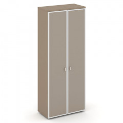 Estetica Шкаф высокий широкий (2 высок. фасада стекло лакобель в раме) ES.ST-1.10R U Латте/Лакобель umbra 800*420*1977