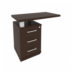 First Тумба приставная с топом левая KTP-1 (L) Венге 900*500*765