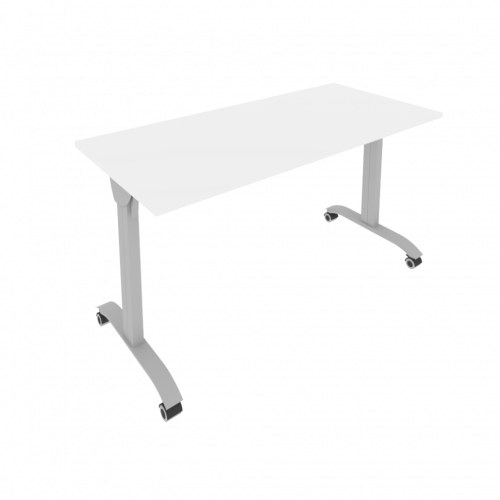 Mobile System Стол складной мобильный СМ-5 Белый/Тёмно-серый металл 1400*650*757