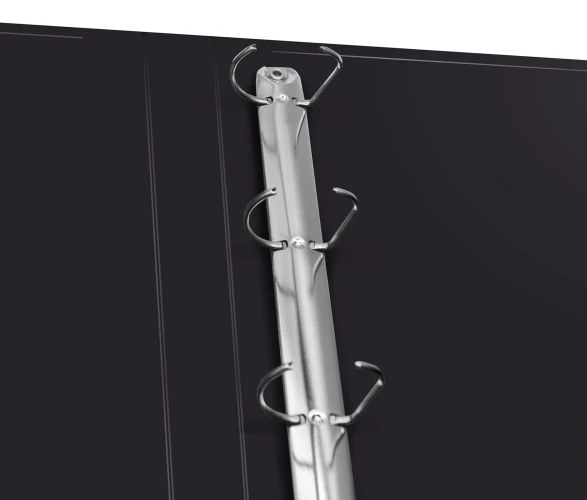 Папка на 4-х D-кольцах Бюрократ -0840/4DBLCK A4 пластик 0.8мм кор.40мм внутр. с вставкой черный