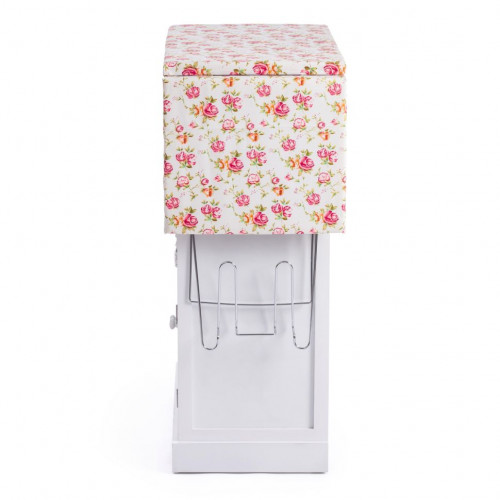 Гладильный комод с 3-я корзинами Secret De Maison CAMPANARD ( mod. PE-03 ), дерево павловния, мдф, 64x35x83см, white (белый), ткань -розочки