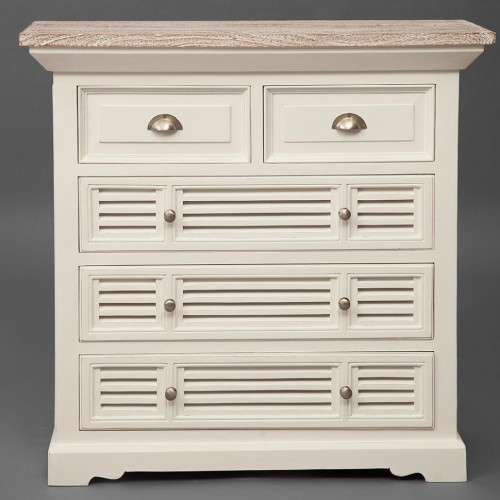 Комод Secret De Maison RIVIERA ( mod.2149A), дерево манго, 102х40х100см, Antique white/white wash