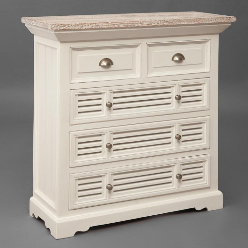 Комод Secret De Maison RIVIERA ( mod.2149A), дерево манго, 102х40х100см, Antique white/white wash