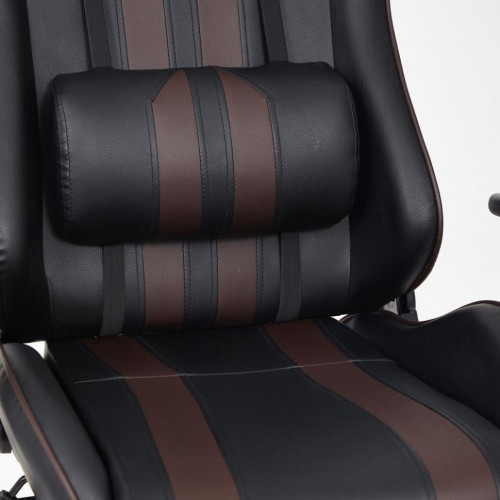 Кресло iCar , кож/зам, черный/коричневый