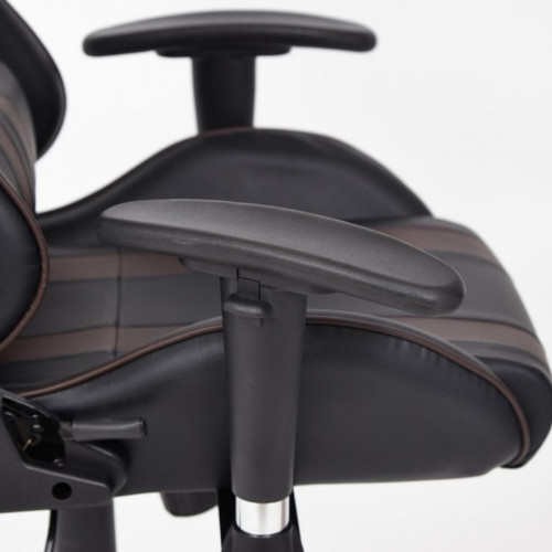 Кресло iCar , кож/зам, черный/коричневый