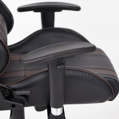 Кресло iCar , кож/зам, черный/коричневый