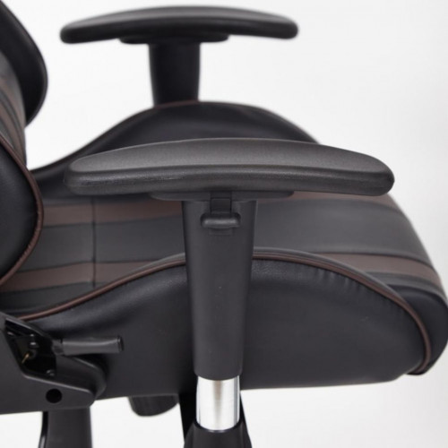 Кресло iCar , кож/зам, черный/коричневый