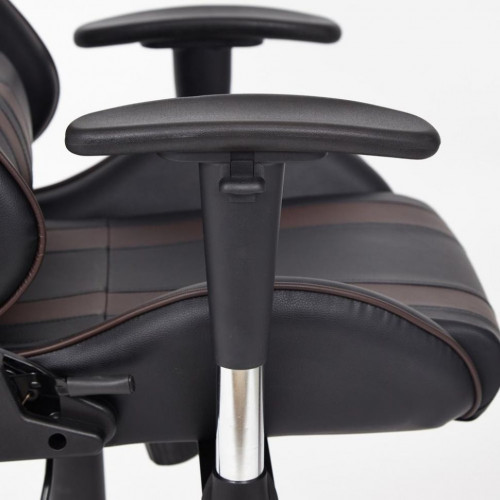 Кресло iCar , кож/зам, черный/коричневый