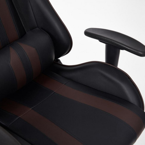 Кресло iCar , кож/зам, черный/коричневый