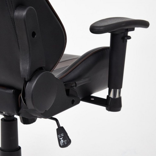 Кресло iCar , кож/зам, черный/коричневый