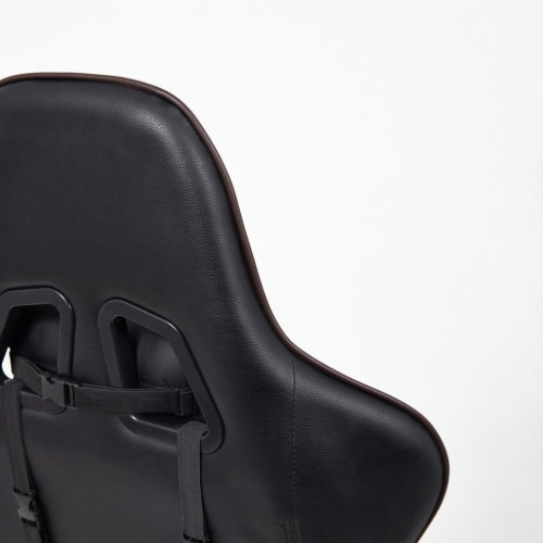 Кресло iCar , кож/зам, черный/коричневый