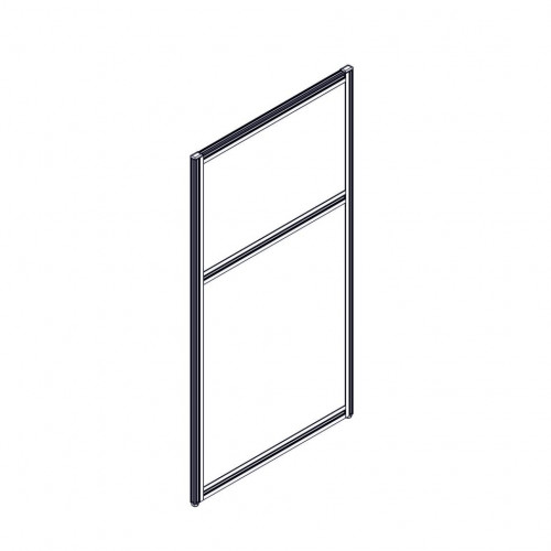 Секция комбинированной перегородки RP115SL60 Серый/Красный 26-22 600х22х1115