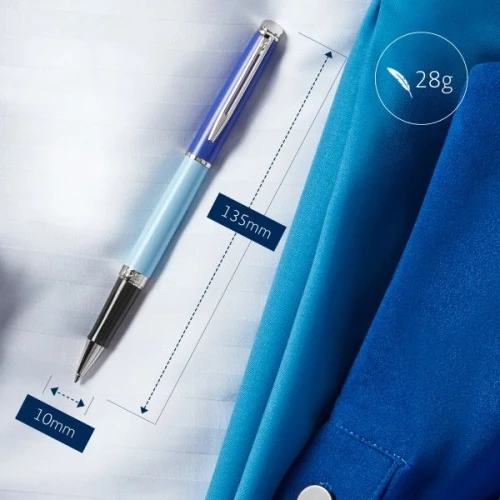 Ручка роллер Waterman Hemisphere Colour Blocking (2179926) Blue CT F черн. черн. подар.кор.