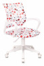 Кресло детское Бюрократ KD-W4 белый аниме крестов. пластик пластик белый
