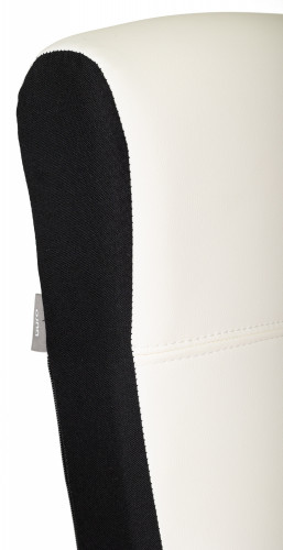 Кресло руководителя Бюрократ DOMINUS белый/черный эко.кожа крестов. металл