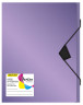 Папка-короб на резинке Silwerhof Perlen 255121-73 пластик 0.8мм A4 сиреневый металлик