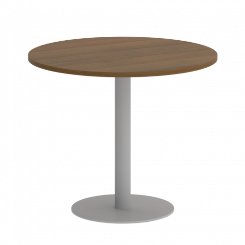 Home Office Стол круглый VR.SP-5-90.1 Орех/Серый металл 900*900*750