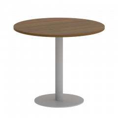 Home Office Стол круглый VR.SP-5-90.1 Орех/Серый металл 900*900*750