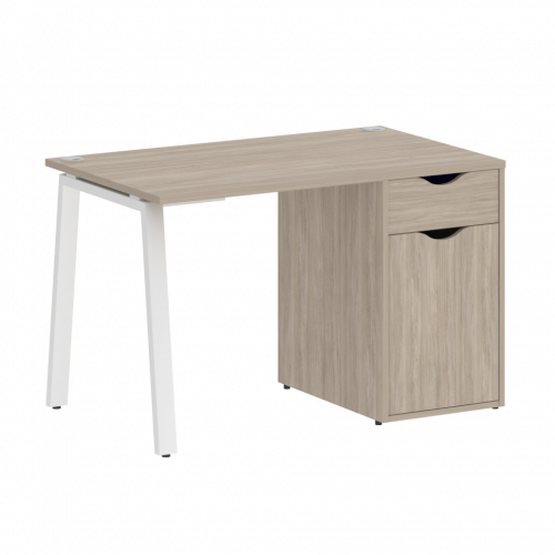 Home Office Стол письменный VR.SP-3-118.1.A Дуб аттик/Белый металл 1180*720*750