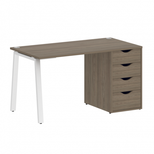 Home Office Стол письменный VR.SP-3-138.4.A Вяз/Белый металл 1380*720*750