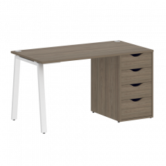 Home Office Стол письменный VR.SP-3-138.4.A Вяз/Белый металл 1380*720*750