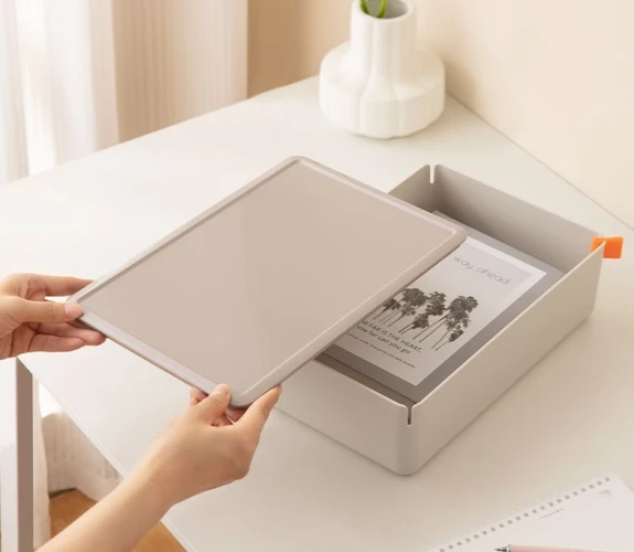 Короб для хранения Deli XDM12grey 1отд. 317x212x93,5мм серый/серый пластик